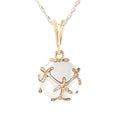 14K Gold Necklace Opals