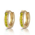 Hoop Huggie Earrings Peridot