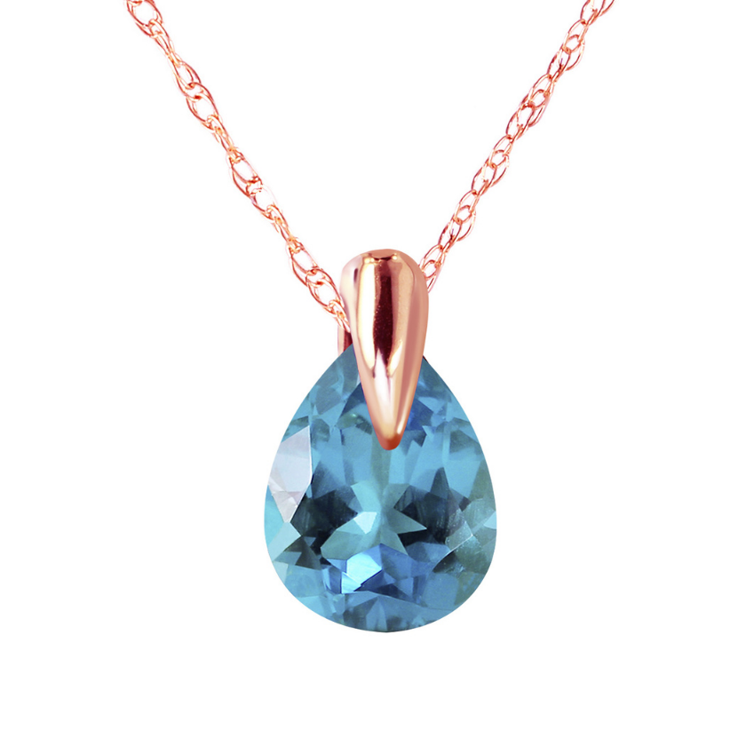 Natural Blue Topaz Necklace