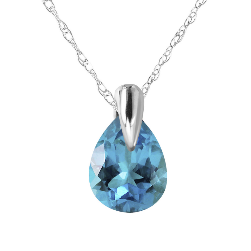 Natural Blue Topaz Necklace