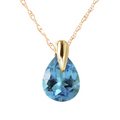 Natural Blue Topaz Necklace