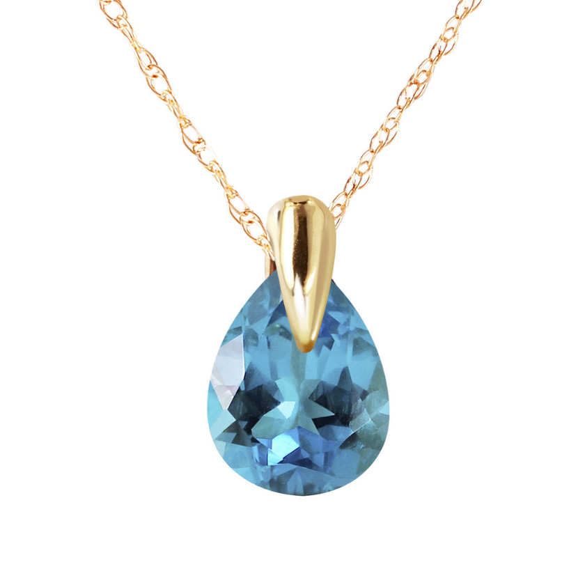 Natural Blue Topaz Necklace