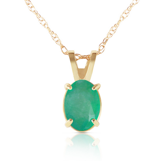 Gold Necklace Emerald