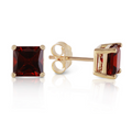 Stud Earrings Garnets