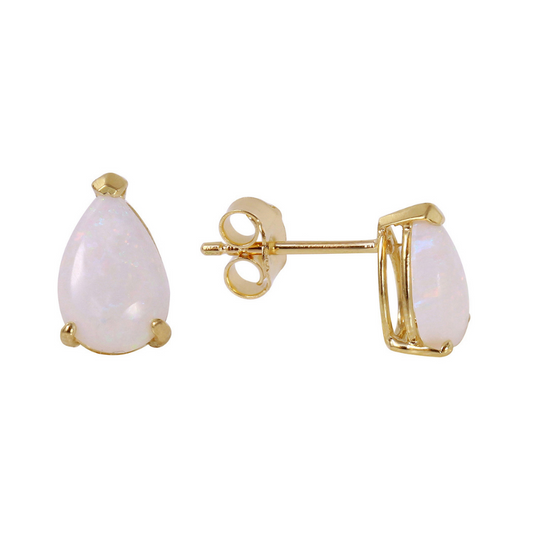 Stud Earrings Natural Opal